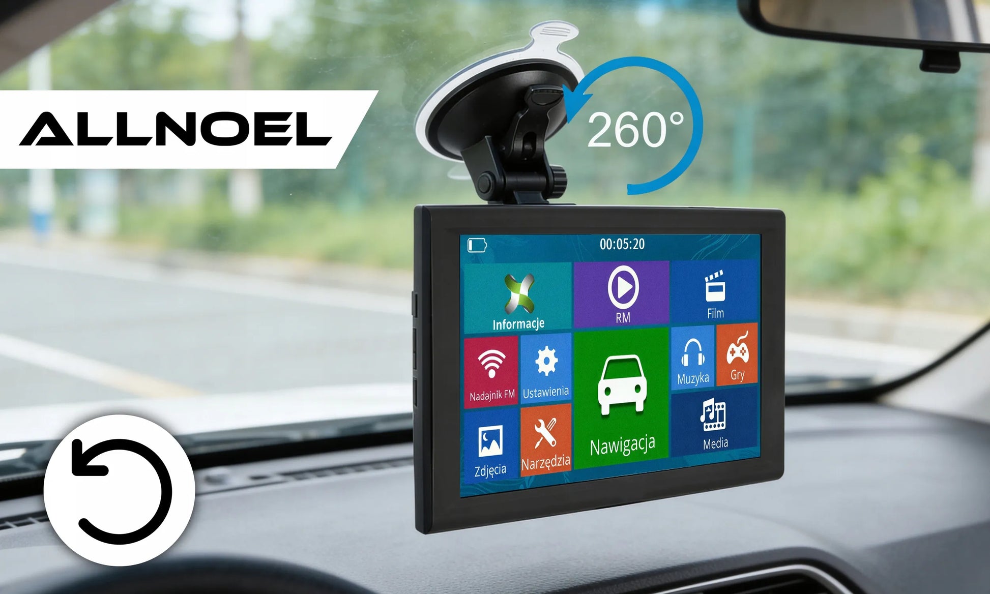 GPS navigacija sunkvežimiams / automobiliams 9" su įrašytais žemėlapiais ( Europai )