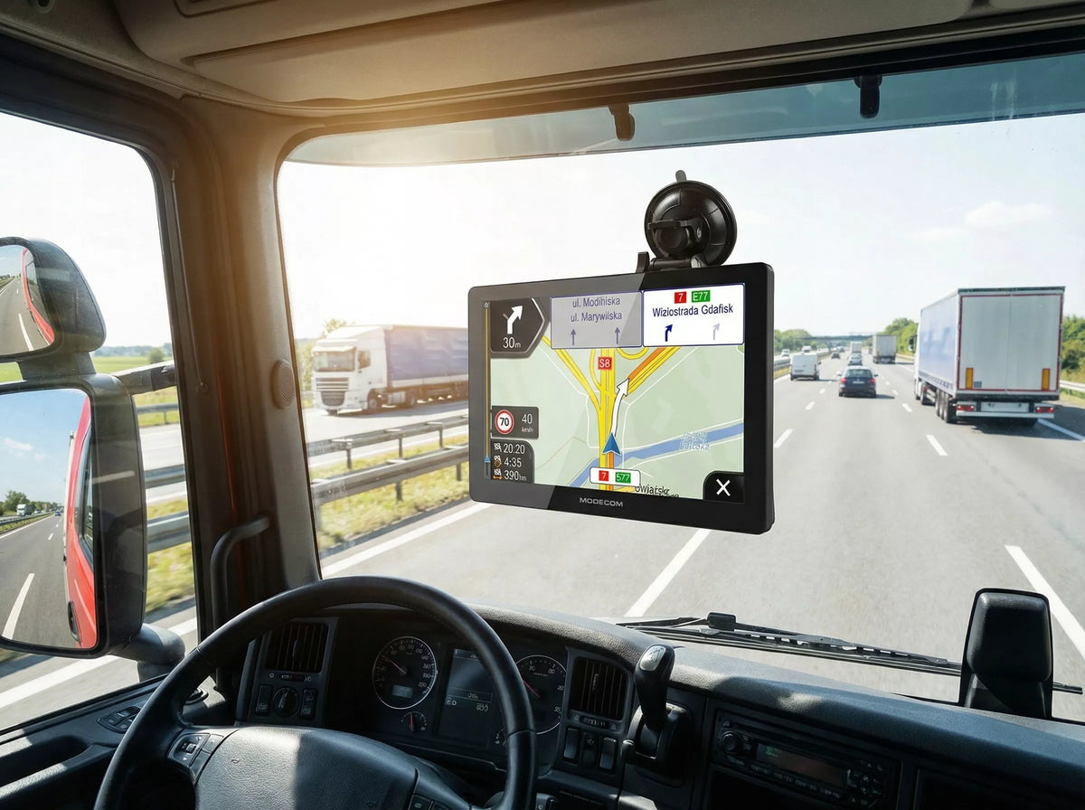 GPS navigacija sunkvežimiams su iGO Primo, TIR BUS, greičio matuokliai 2026