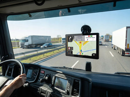 GPS navigacija sunkvežimiams su iGO Primo, TIR BUS, greičio matuokliai 2026