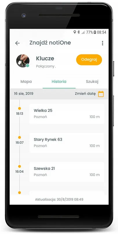 GPS seklys notiOne Go! vaikams, raktams, augintiniams, automobiliui ar dviračiui su programėle