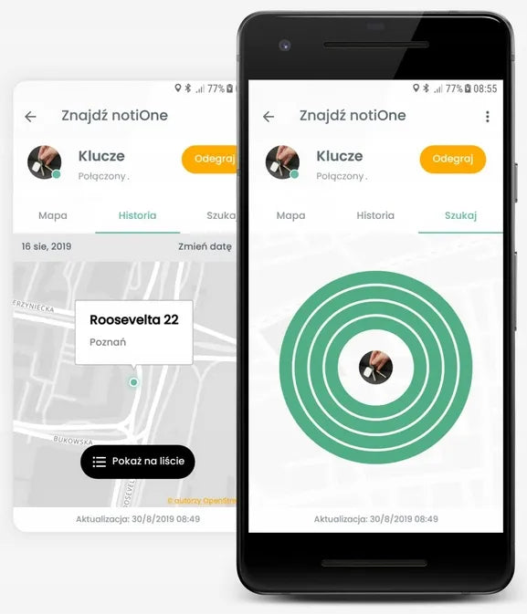 GPS seklys notiOne Go! vaikams, raktams, augintiniams, automobiliui ar dviračiui su programėle