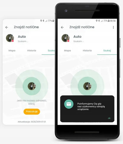 GPS seklys notiOne Go! vaikams, raktams, augintiniams, automobiliui ar dviračiui su programėle