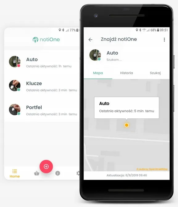 GPS seklys notiOne Go! vaikams, raktams, augintiniams, automobiliui ar dviračiui su programėle