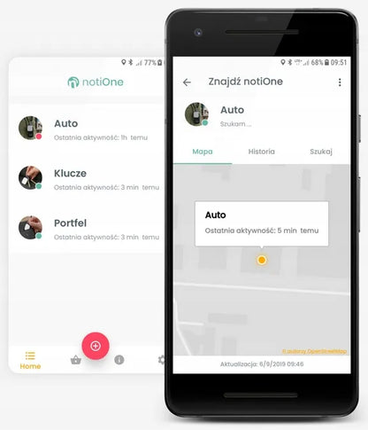 GPS seklys notiOne Go! vaikams, raktams, augintiniams, automobiliui ar dviračiui su programėle