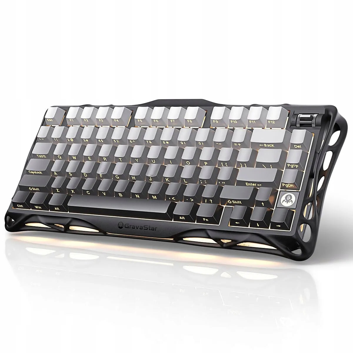 „GravaStar Mercury K1“ mechaninė klaviatūra, 75 %, „Tri-Mode“, RGB, „Gradient Black“