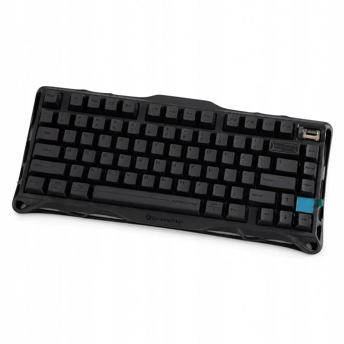 GravaStar Mercury K1 mechaninė klaviatūra, 75 %, Tri-Mode, RGB, Stealth Black