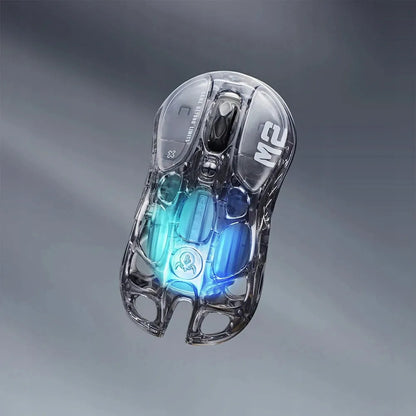„GravaStar Mercury M2“ belaidė žaidimų pelė, 2.4 GHz, „Transparent Black“