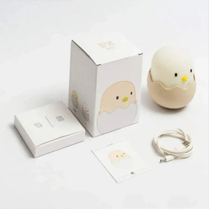 Greenzone naktinė lemputė „Viščiukas Eggshell“ LED, silikoninė, įkraunama per USB