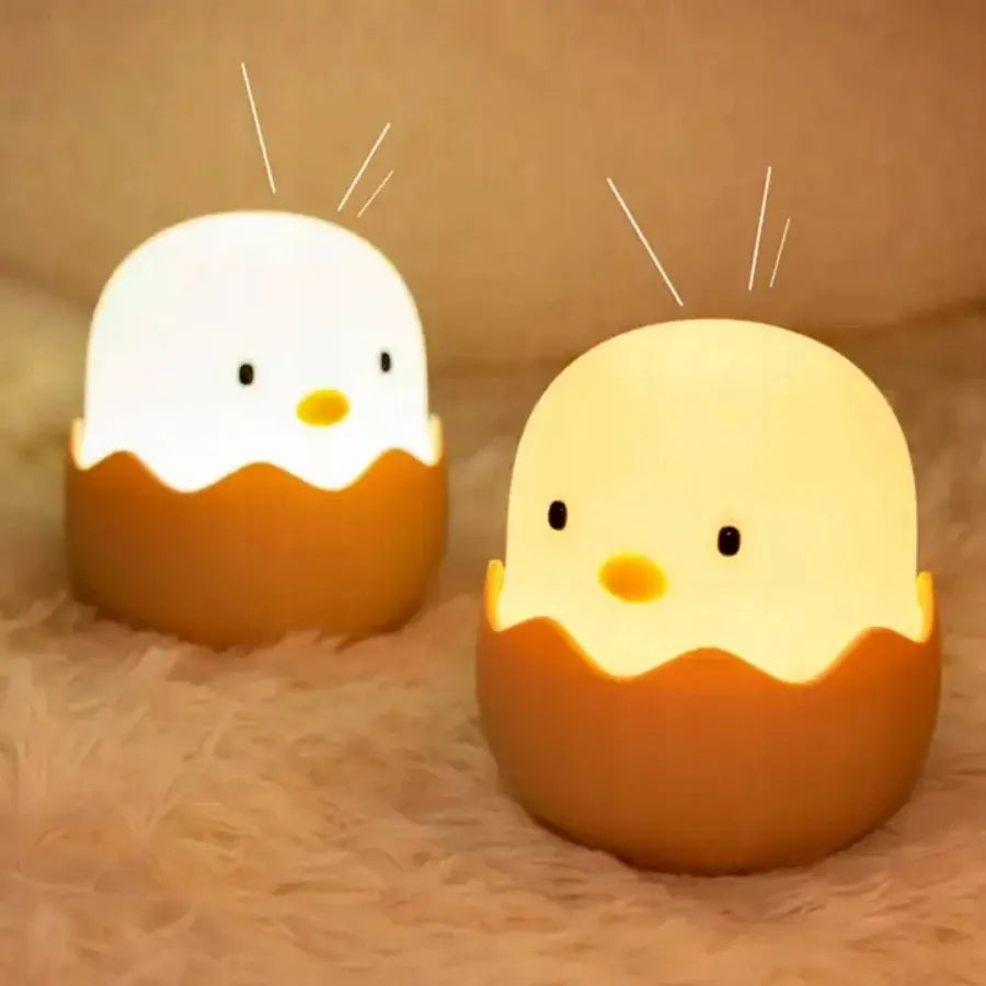 Greenzone naktinė lemputė „Viščiukas Eggshell“ LED, silikoninė, įkraunama per USB