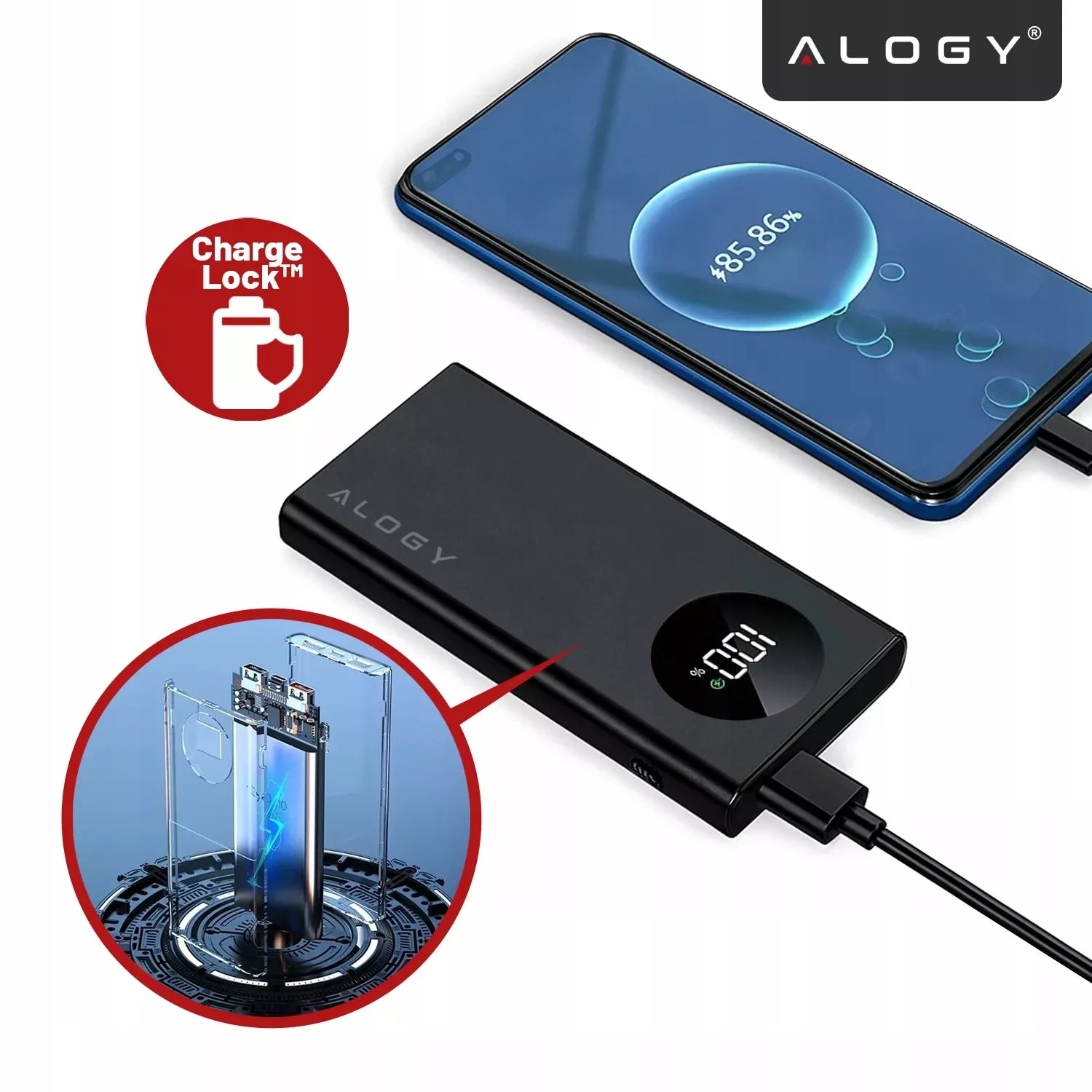 Greitas 10000 mAh 120W QC PD USB C powerbankas galingas kelioninis įkroviklis