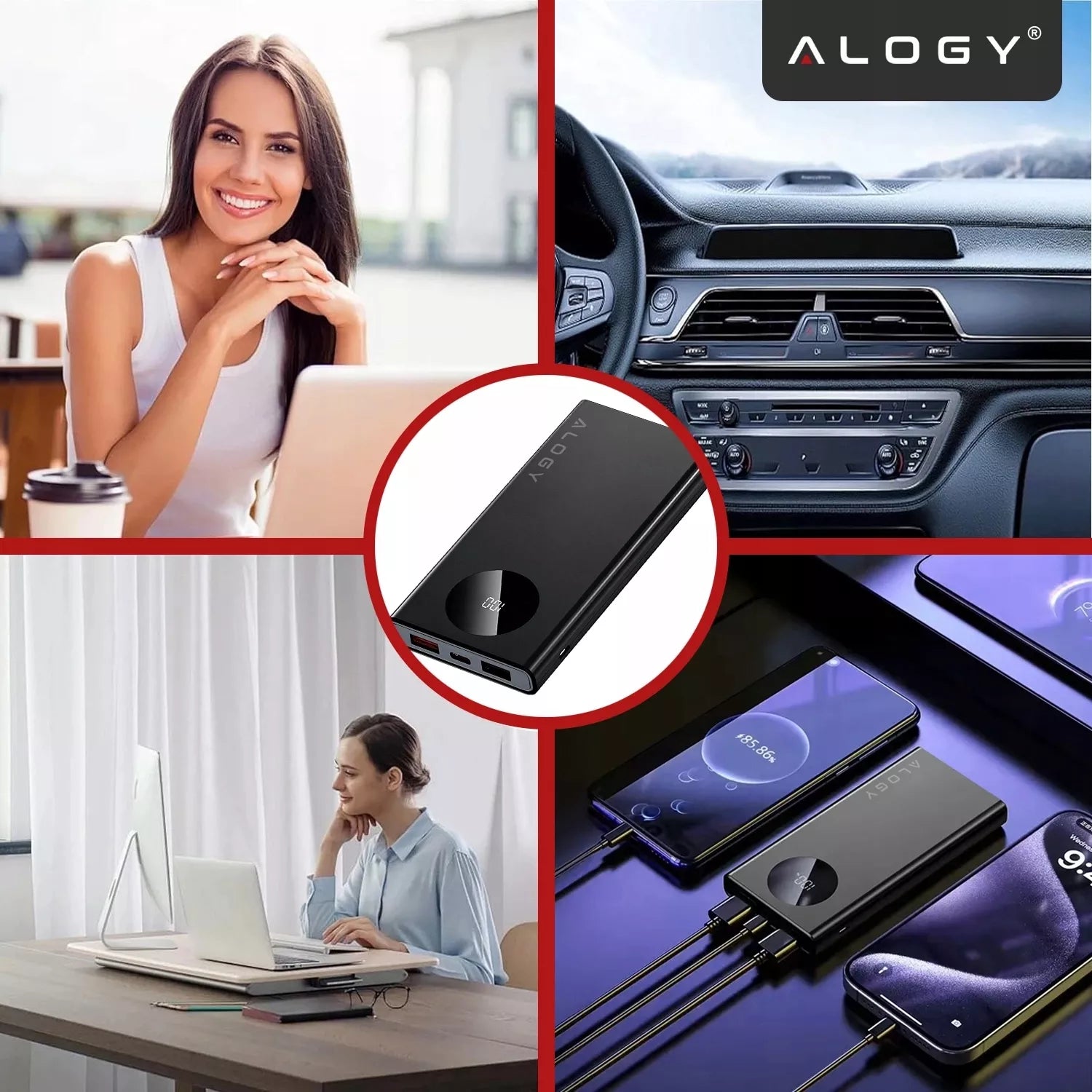 Greitas 10000 mAh 120W QC PD USB C powerbankas galingas kelioninis įkroviklis