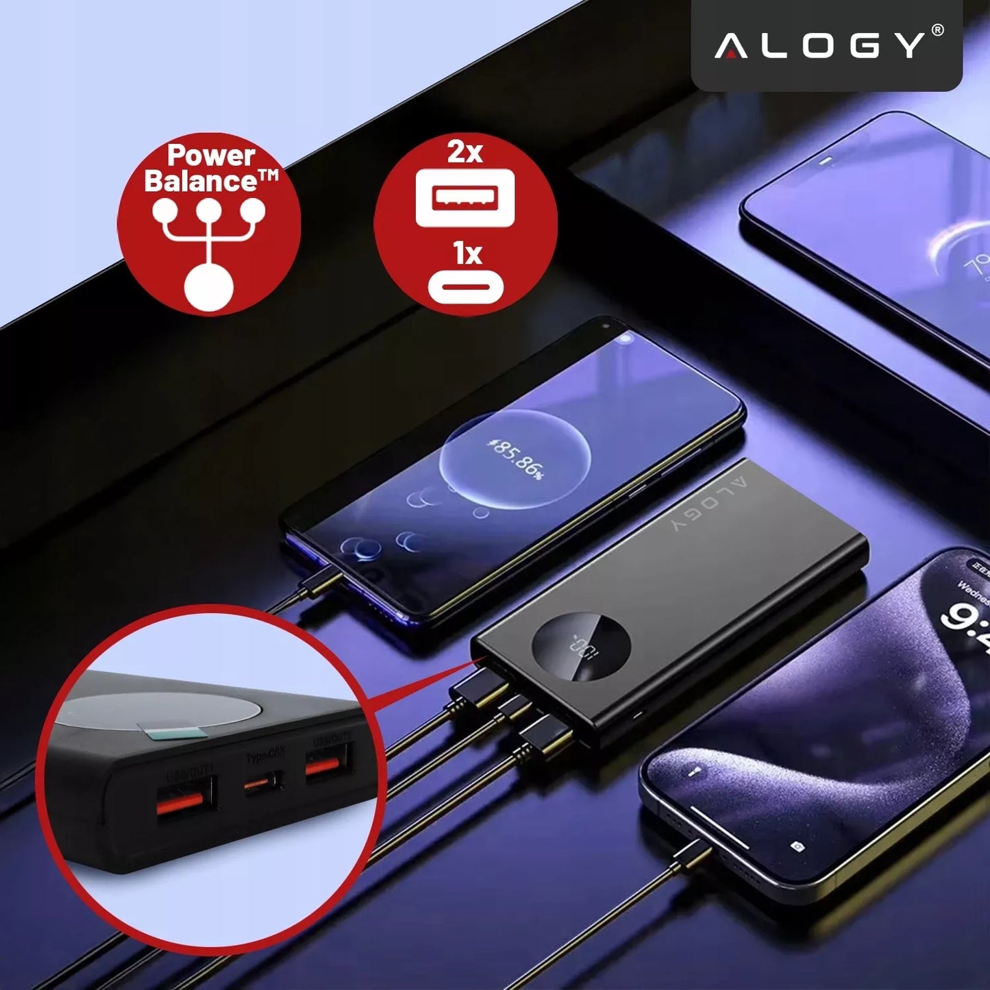 Greitas 10000 mAh 120W QC PD USB C powerbankas galingas kelioninis įkroviklis