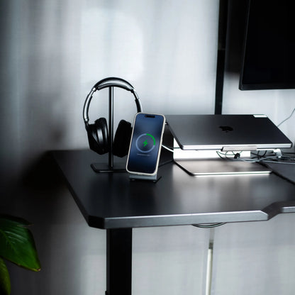 Greitas belaidis indukcinis „Spacecase“ „Qi2“ įkroviklis su „MagSafe“, skirtas „iPhone 16“, 17 ir 18
