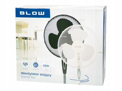 Grindinis ventiliatorius BLOW su reguliavimo funkcija, osciliacija ir tyliu veikimu, 55W, 40cm