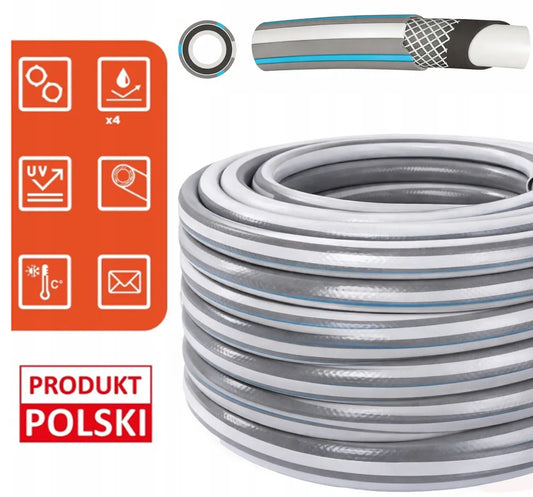 Guminė sodo žarna 1/2" 30 m, 4 sluoksnių MODERN pistoletas, vežimėlis, BRADAS rinkinys