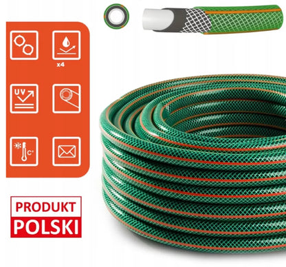 Guminė sodo žarna 3/4" 30m, 4 sluoksnių, armuota, lenkiška gamyba