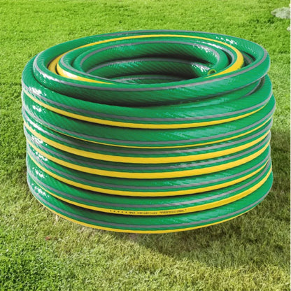 Guminė sodo žarna 3/4" 30m 6 sluoksnių su pistoletu, vežimėliu ir Bradas priedais 36 bar