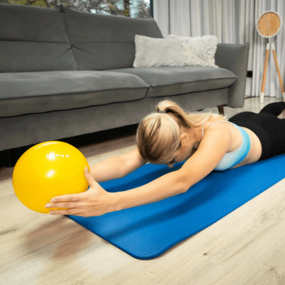 Guminis gimnastikos kamuoliukas pilatesui, jogai ir reabilitacijai, 20 cm, geltonas DrFit