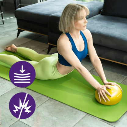 Guminis gimnastikos kamuoliukas pilatesui, jogai ir reabilitacijai, 20 cm, geltonas DrFit