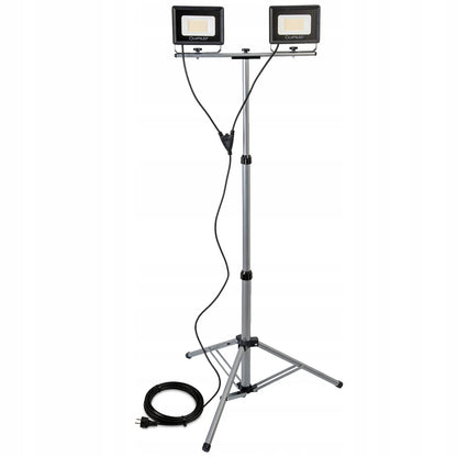 HALOGENŲ RINKINYS LED prožektorius LEMPA su stovu 2x 50W darbo statybinis galingas