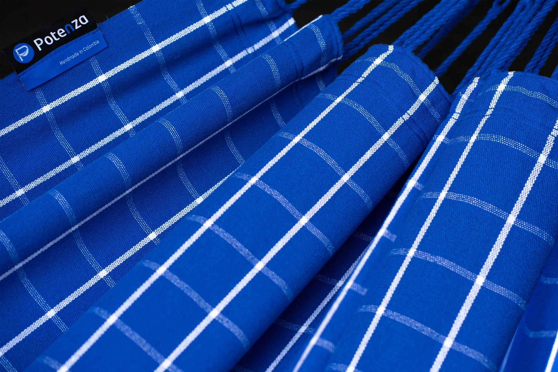 Hamakas su pirminiu aliuminio karkasu Potenza Cartago Blue, dvivietis