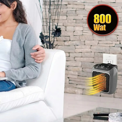 Handy Heater 800W elektrinis mini ventiliatorinis šildytuvas su nuotolinio valdymo pulteliu
