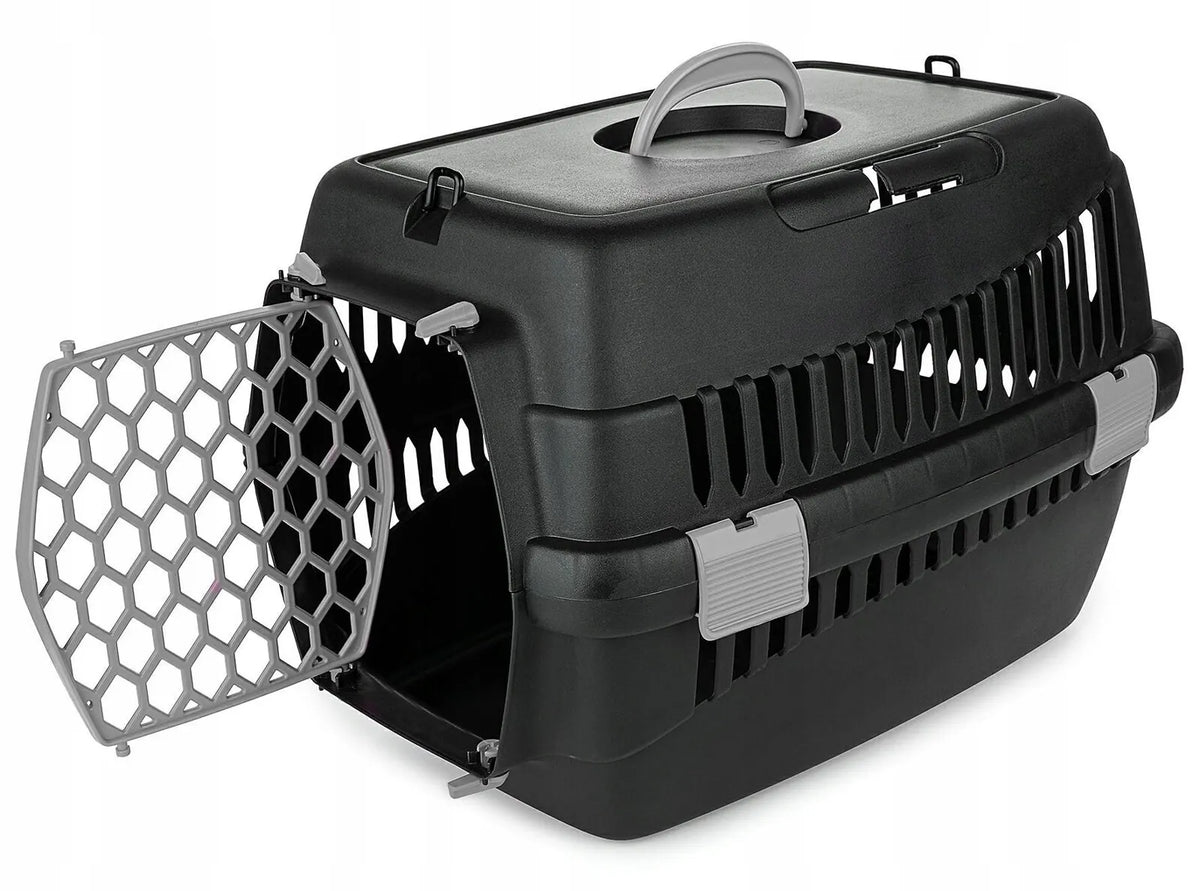 Happet TEDDY S transporteris katei, šuniui ir triušiui, 50 × 33 × 33 cm, pilkas
