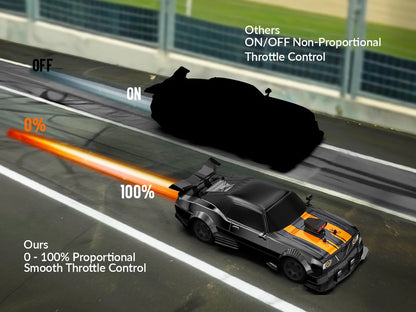 HB Toys 1:16 RC drift automobilis, juodas