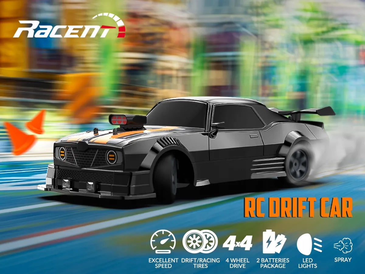 HB Toys 1:16 RC drift automobilis, juodas