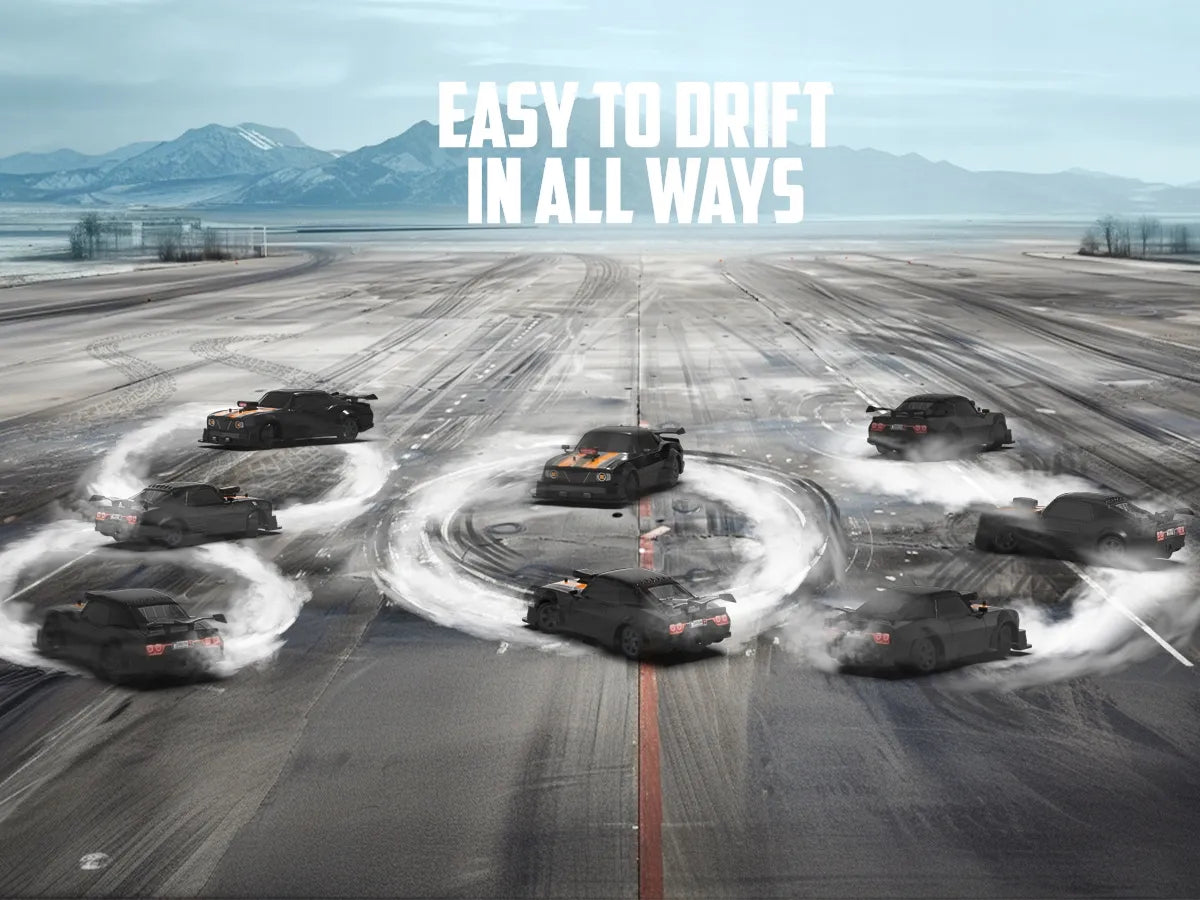 HB Toys 1:16 RC drift automobilis, juodas