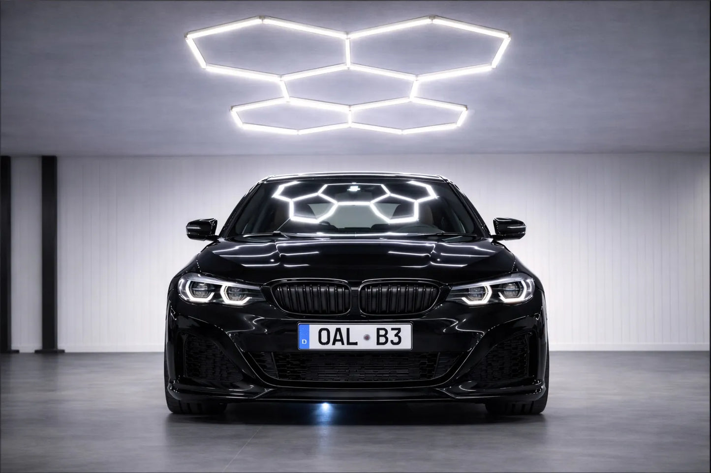 HEXAGON LED šviestuvas apšvietimui garažui, dirbtuvėms ir namams 6500K 230W 25300LM