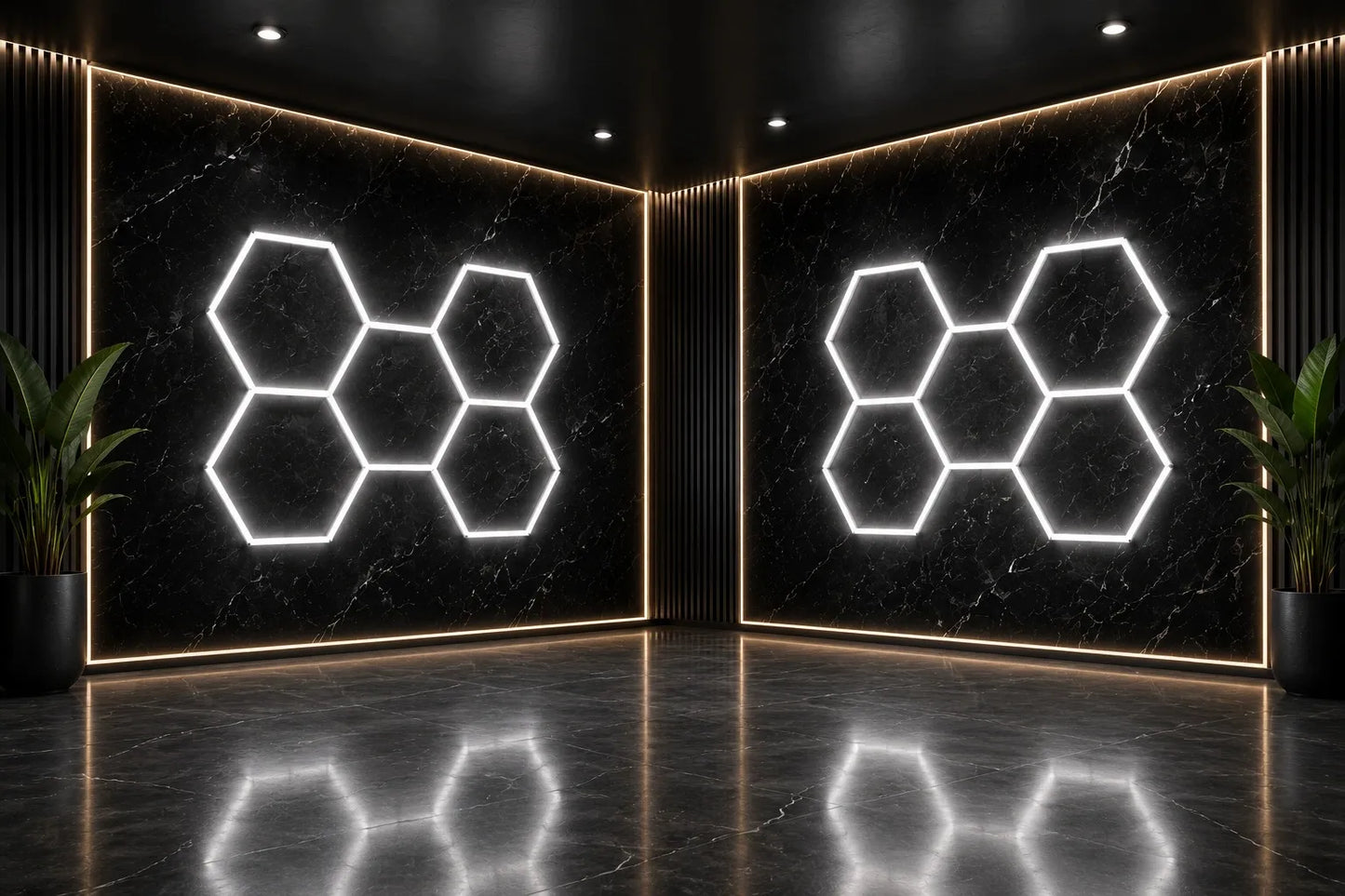 Hexagon plafonas 192W 166x243 cm – modernus lubinis šviestuvas