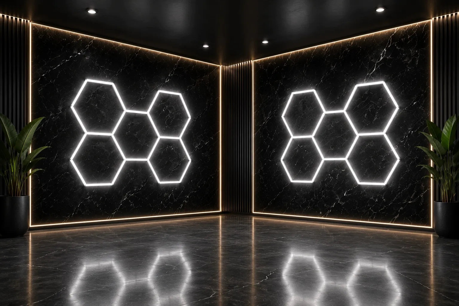 Hexagon plafonas 192W 166x243 cm – modernus lubinis šviestuvas