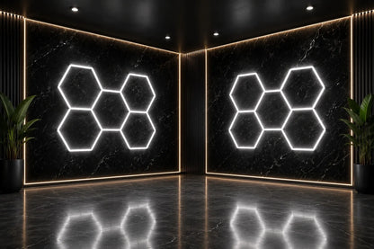 Hexagon plafonas 192W 166x243 cm – modernus lubinis šviestuvas