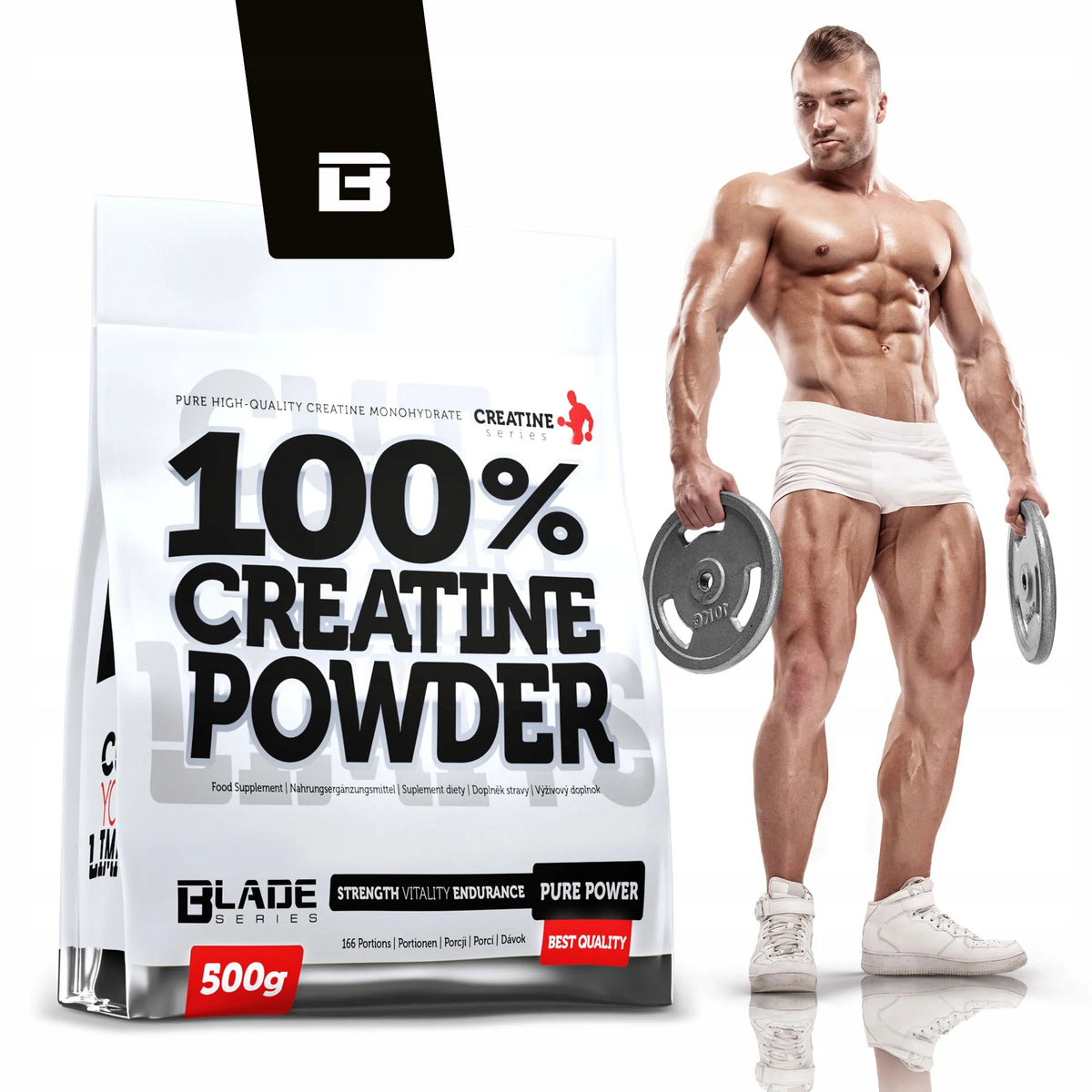 Hi TEC BLADE 100% kreatino milteliai 500 g