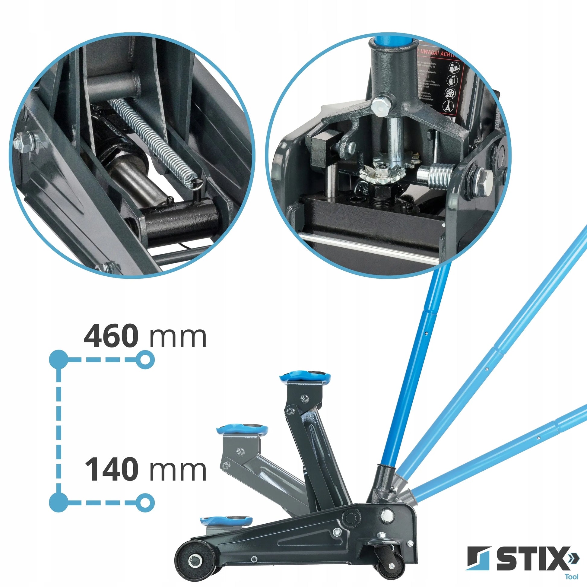 Hidraulinis automobilinis keltuvas „varlė“ 3 tonos, taškinis keltuvas su guma Stix