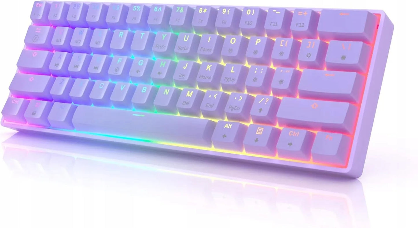 HKKB GK61 mechaninė žaidimų klaviatūra 60 proc. 61 klavišas RGB apšvietimas