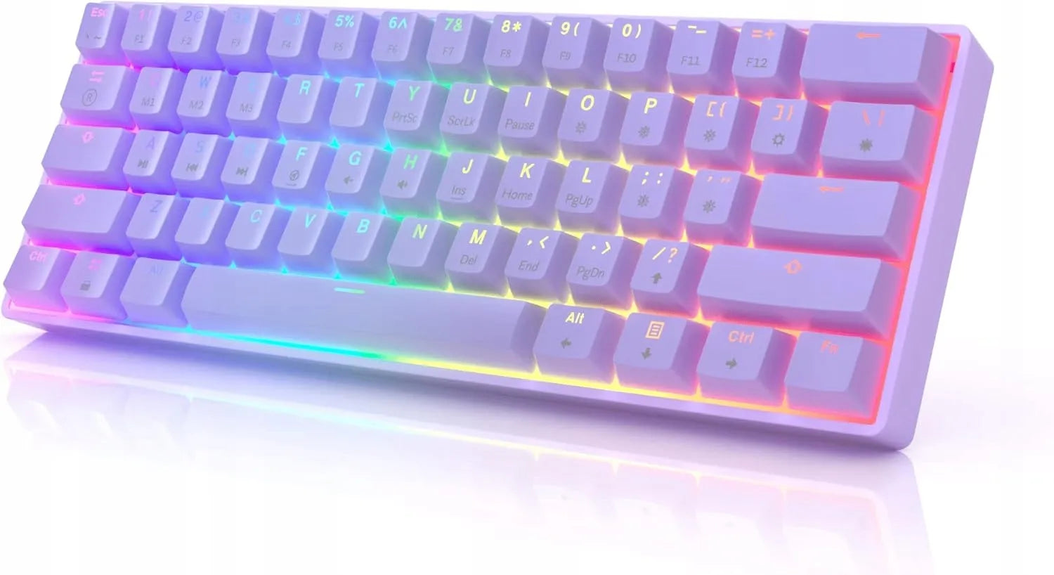 HKKB GK61 mechaninė žaidimų klaviatūra 60 proc. 61 klavišas RGB apšvietimas