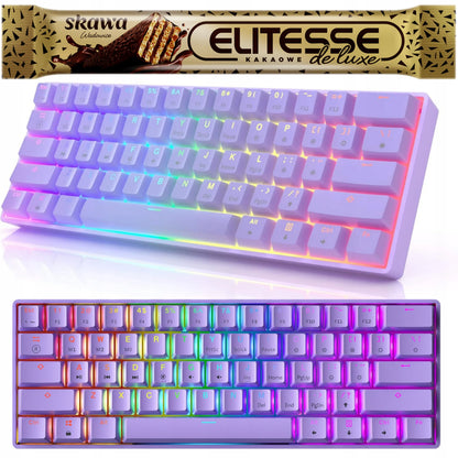 HKKB GK61 mechaninė žaidimų klaviatūra 60 proc. 61 klavišas RGB apšvietimas