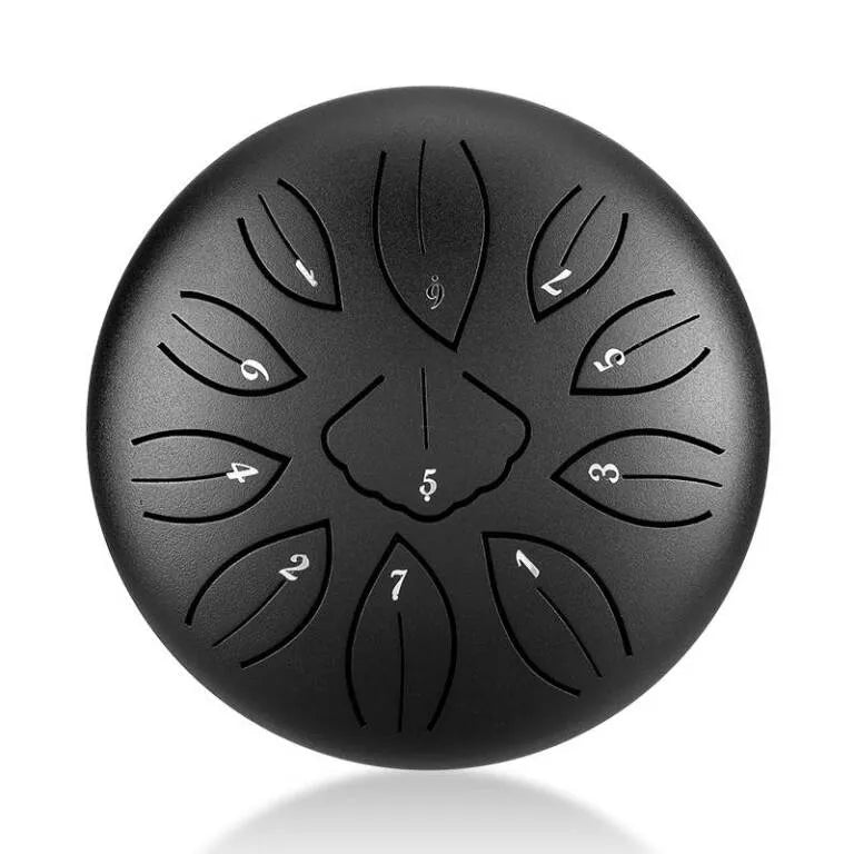 HLURU TWG11-6-CHARCOAL TONGUE DRUM 6" JUODAS PLIENINIS BŪGNAS