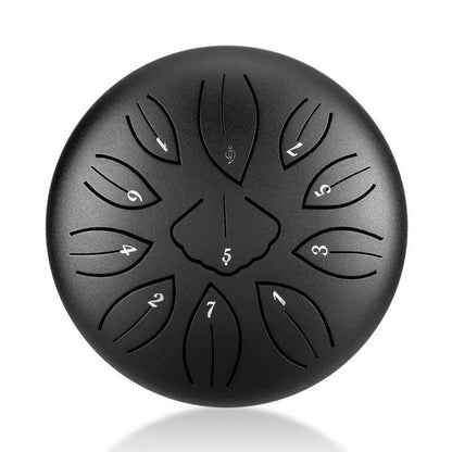 HLURU TWG11-6-CHARCOAL TONGUE DRUM 6" JUODAS PLIENINIS BŪGNAS