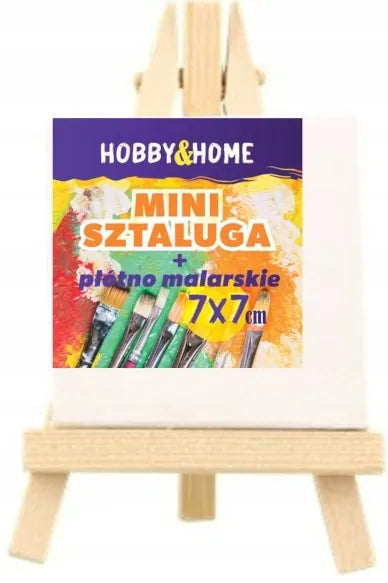„Hobby&home“ medinių mini molbertų su drobėmis rinkinys, 10 vnt.