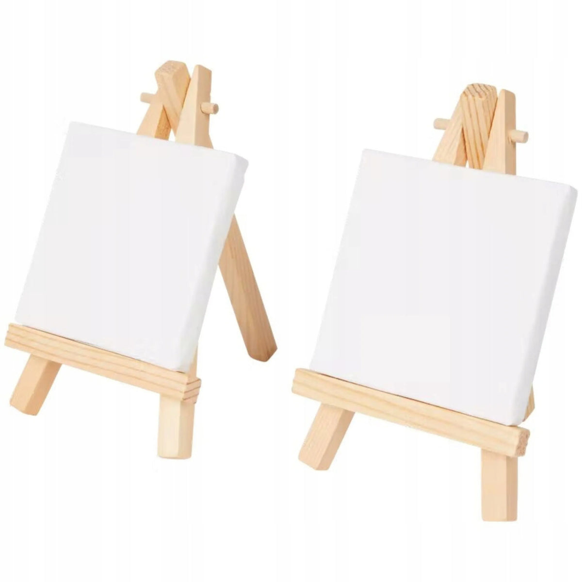 „Hobby&home“ medinių mini molbertų su drobėmis rinkinys, 10 vnt.