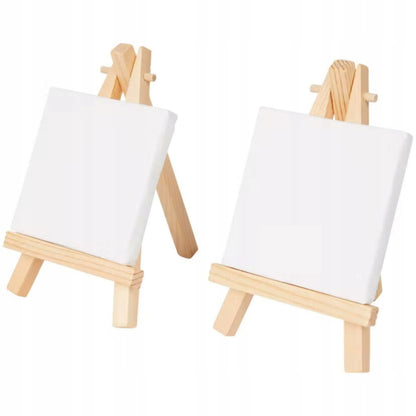 „Hobby&home“ medinių mini molbertų su drobėmis rinkinys, 10 vnt.