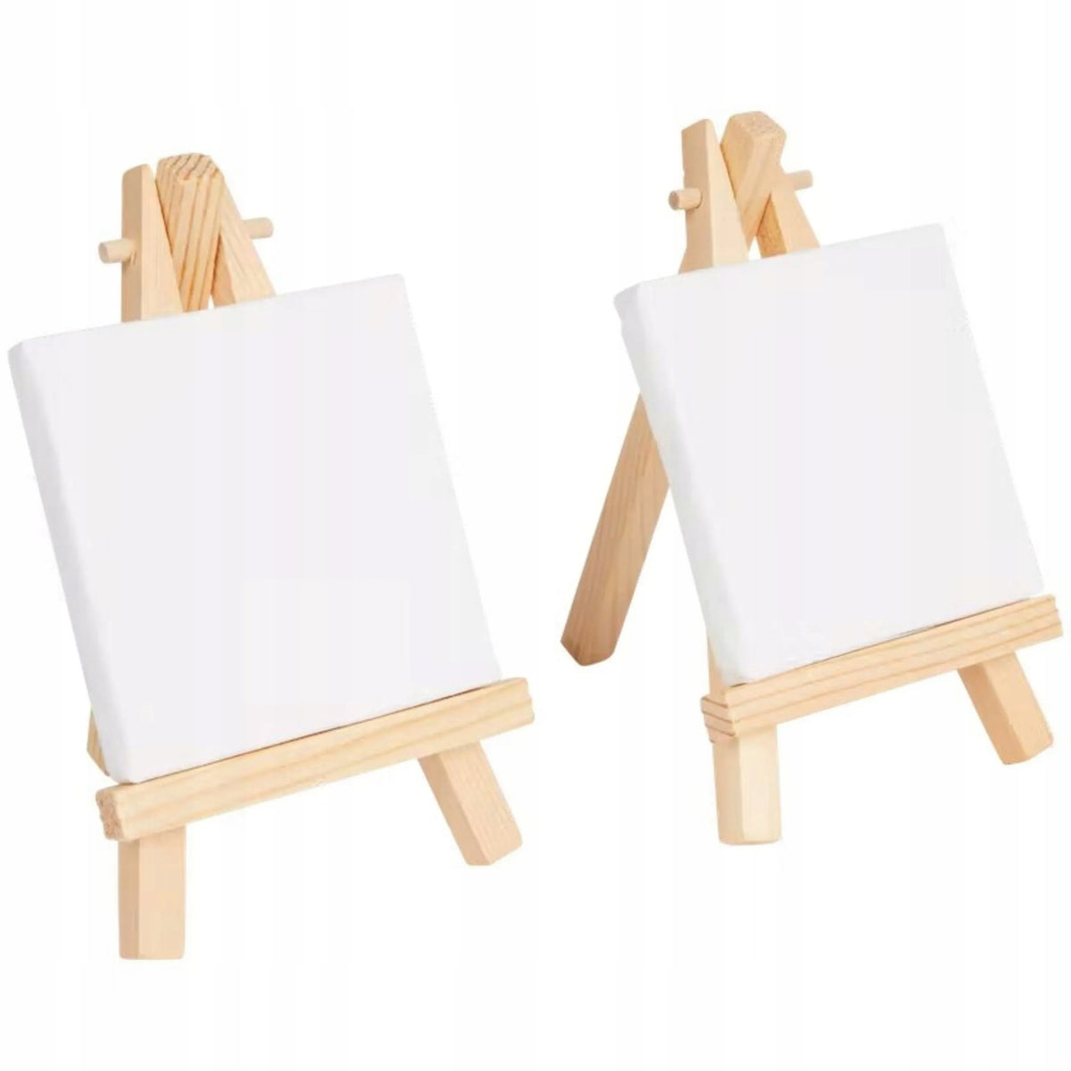 „Hobby&home“ medinių mini molbertų su drobėmis rinkinys, 10 vnt.