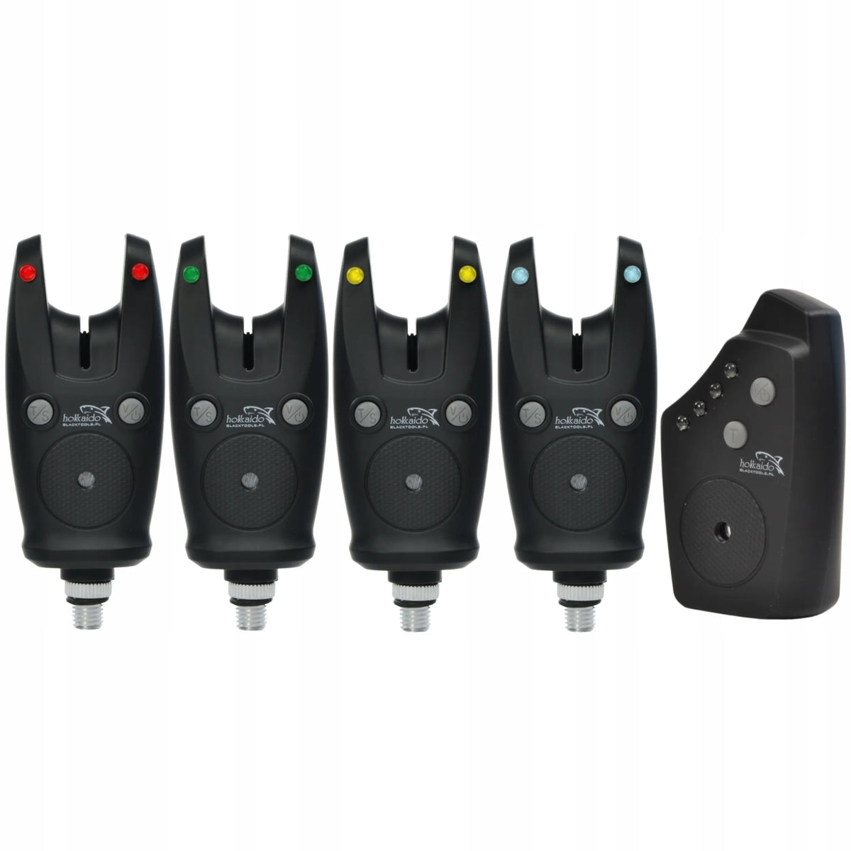 Hokkaido W12051 elektroninių kibimo signalizatorių rinkinys 4+1, gumuotas