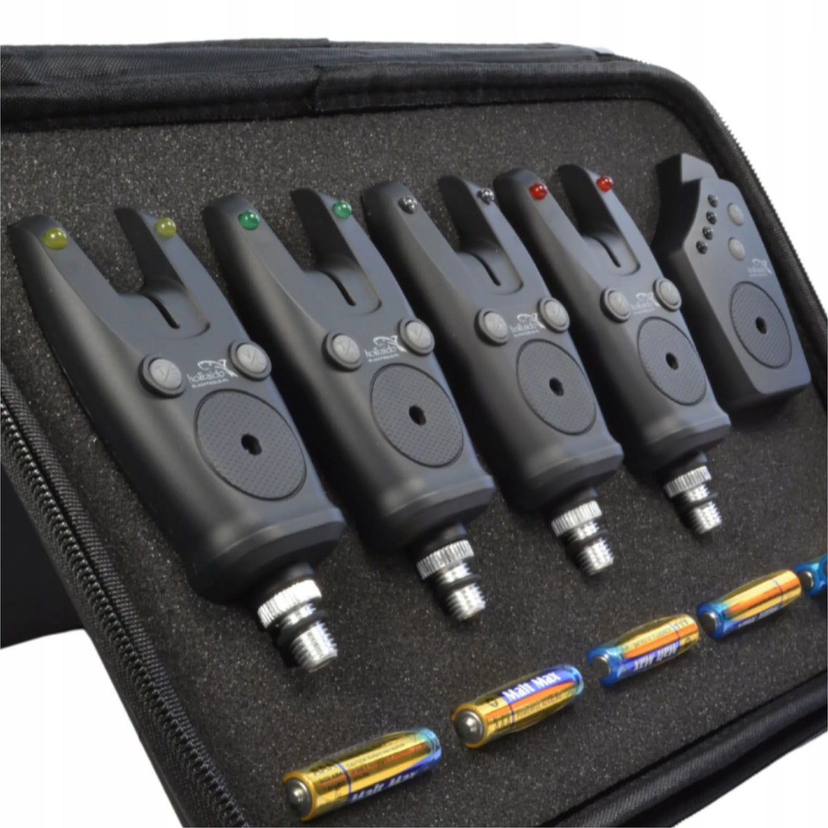 Hokkaido W12051 elektroninių kibimo signalizatorių rinkinys 4+1, gumuotas