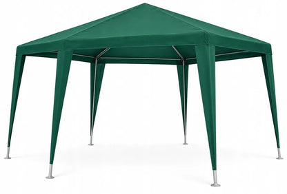 „Holla Garden“ žalias sodo paviljonas-palapinė 4 × 4 m, šešiakampis, su 6 sienelėmis