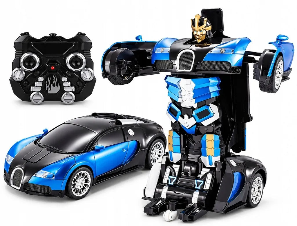 HollaKids „Bugatti“ automobilis-robotas 2 viename, nuotolinis valdymas, pultelis, USB įkrovimas, akumuliatorius