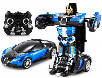 HollaKids „Bugatti“ automobilis-robotas 2 viename, nuotolinis valdymas, pultelis, USB įkrovimas, akumuliatorius